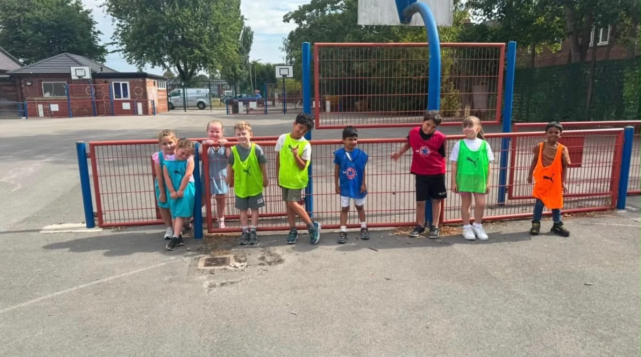 Children taking part in a UK Sports HAF camp outdoor activity