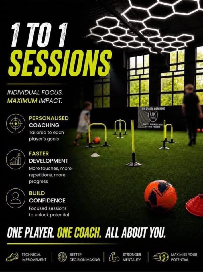UK Sports 1 to 1 sessions poster